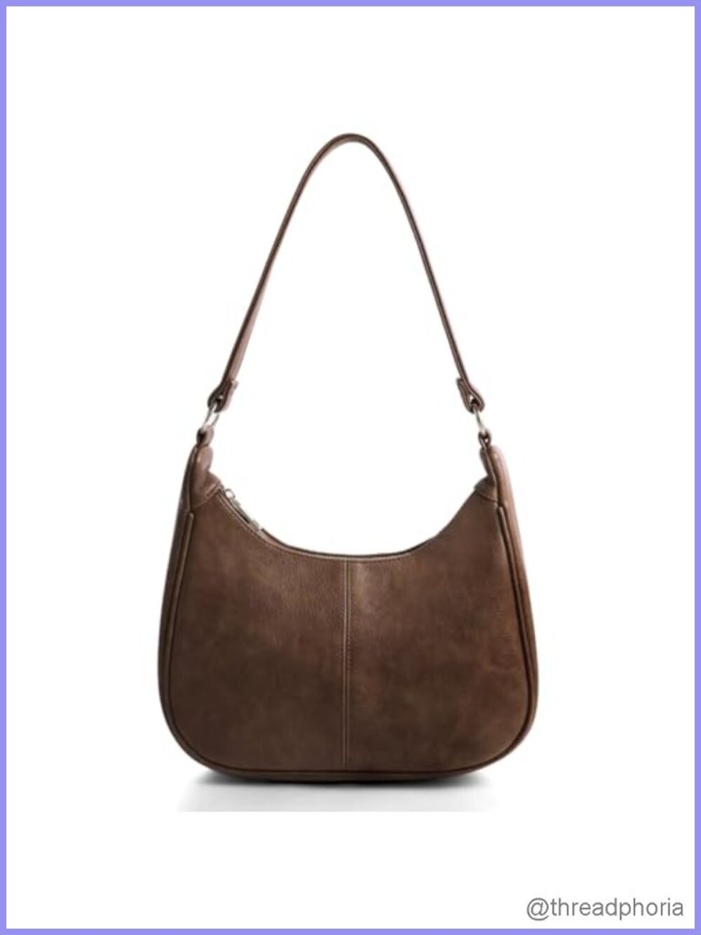 Mieeba Women's Faux Leather Hobo Shoulder Bag with Adjustable Strap and